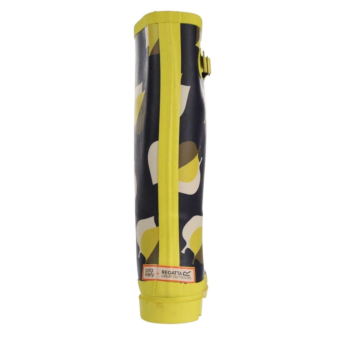 Bottes de pluie motif/style imprimé feuille ORLA KIELY noir / jaune imprimé, REGATTA