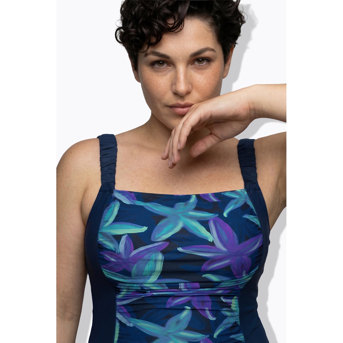 Maillot de bain, bonnets souples bleu foncé, ULLA POPKEN
