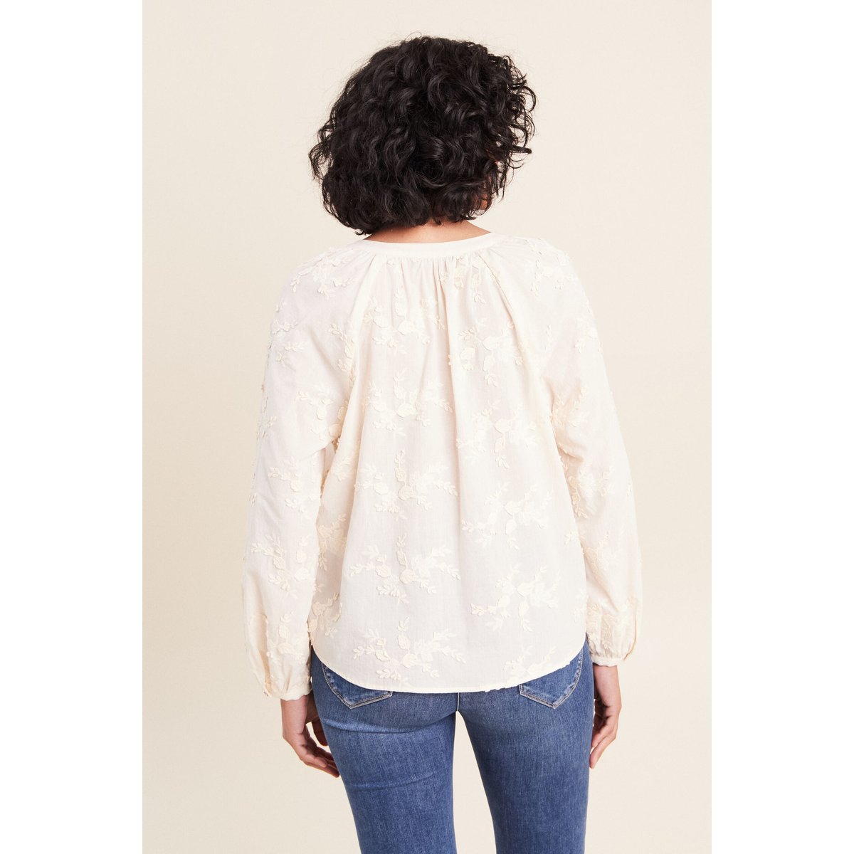 Blouse ample manches longues fluide ecru, BREAL