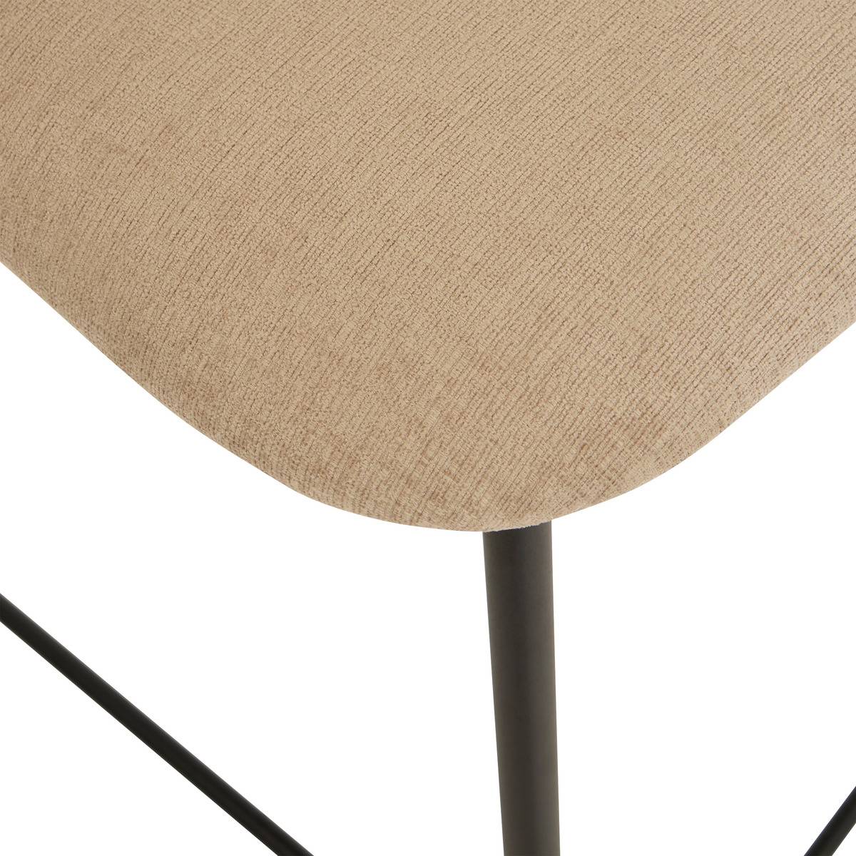 Tabouret de bar assise rembourrée JASNY beige, ATMOSPHERA