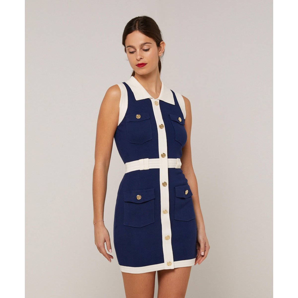 Robe courte en maille blanc, RODIER