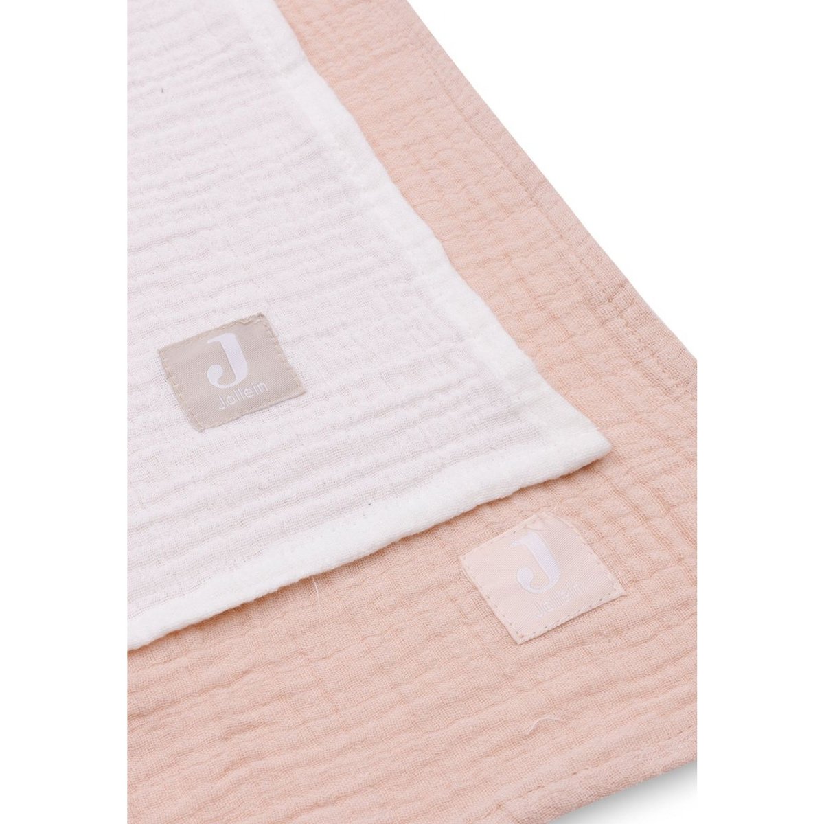 Lot de 2 maxi-langes en coton rose, écru, JOLLEIN