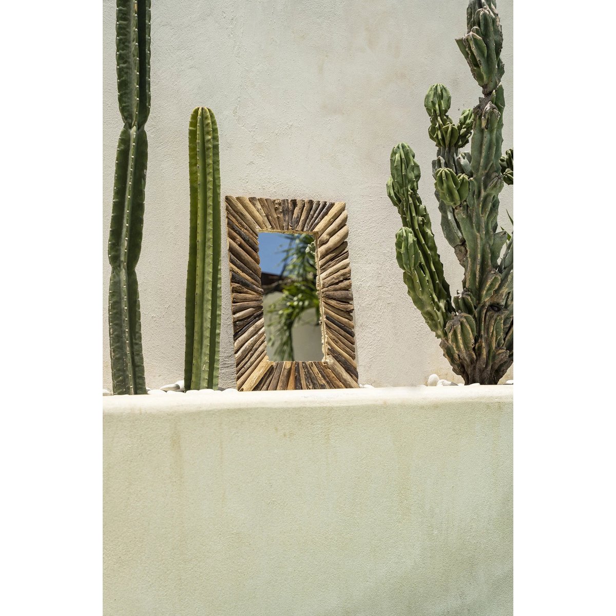 Miroir en bois flotté DRIFTWOOD FRAMED beige, BAZAR BIZAR