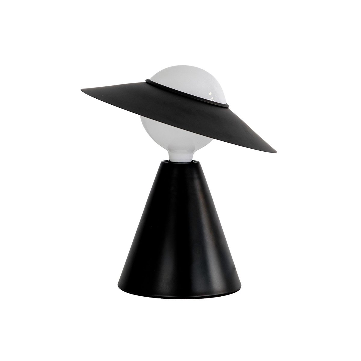 Lampe de table en verre et acier noir | blanc, ANGEL CERDA