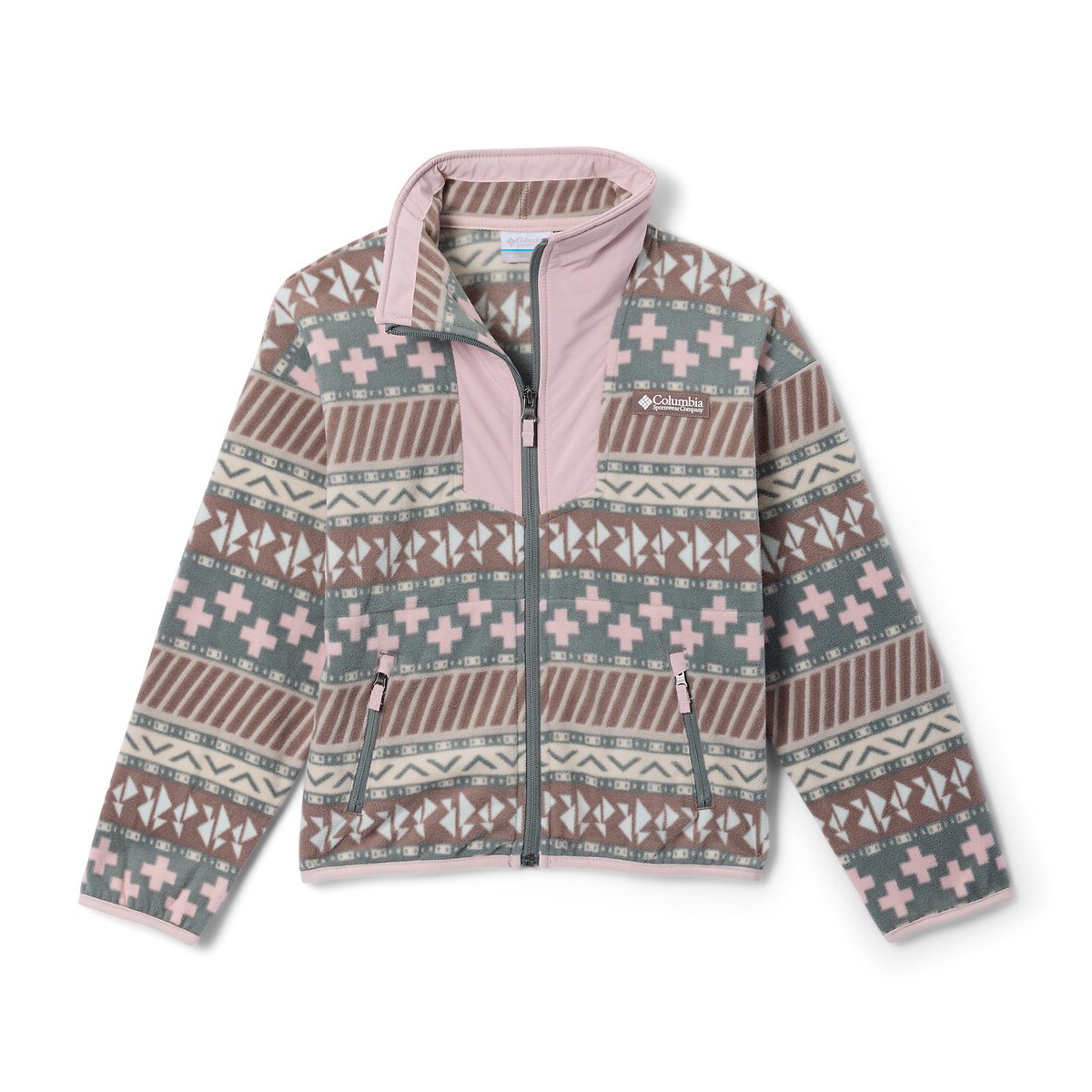 Gilet polaire zippé, SEQUOIA GROVE imprimé rose, COLUMBIA