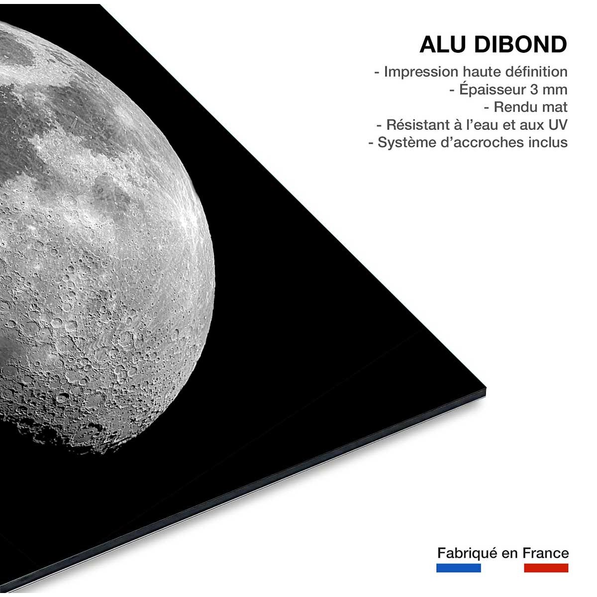 Tableau paysage La lune tableau alu dibond, HEXOA