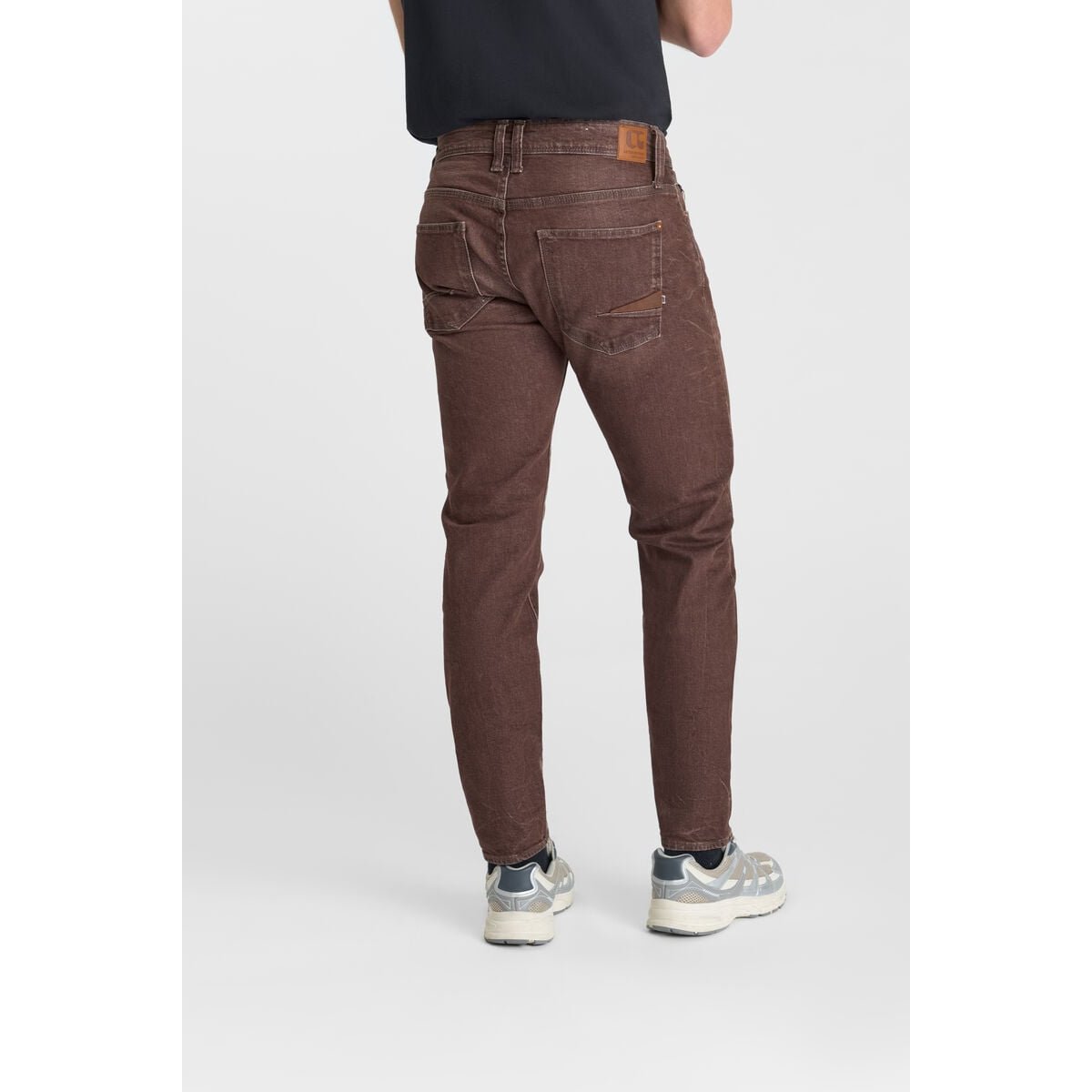 Jeans slim stretch 700/11, longueur 34 brown, LE TEMPS DES CERISES