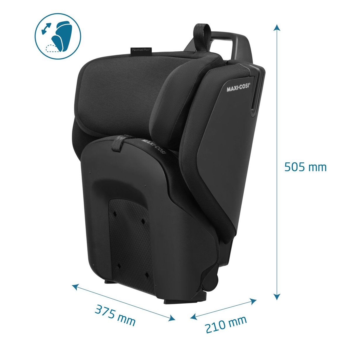 Siège auto Pliable ultra-compact Nomad Plus² authentic black, MAXI COSI