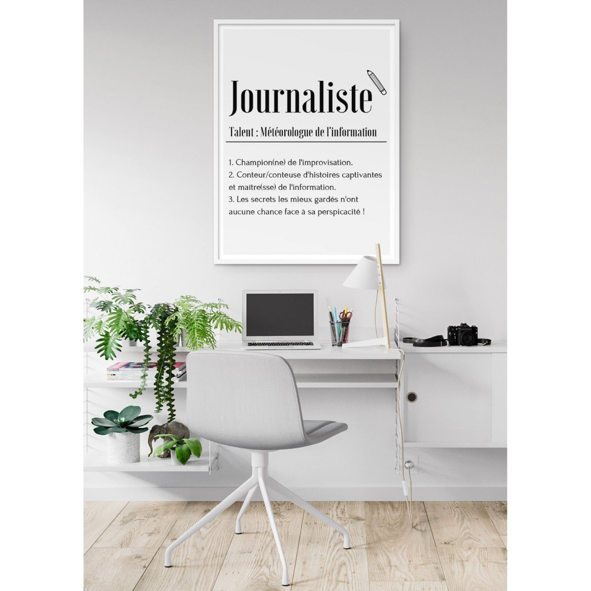 Affiche Définition Journaliste blanc, L'AFFICHERIE