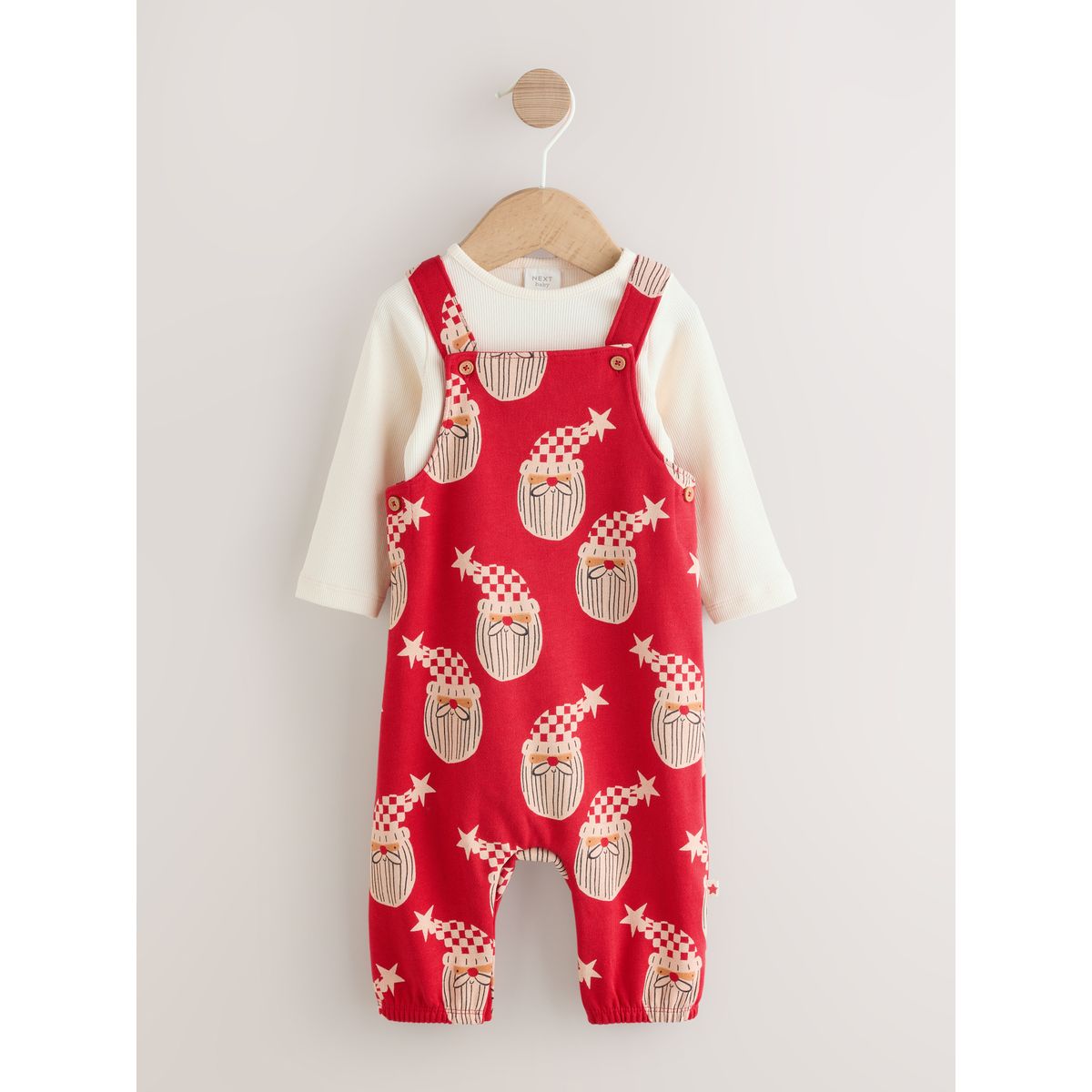 Salopette de noël imprimé intégral pour bébé père noël rouge, NEXT