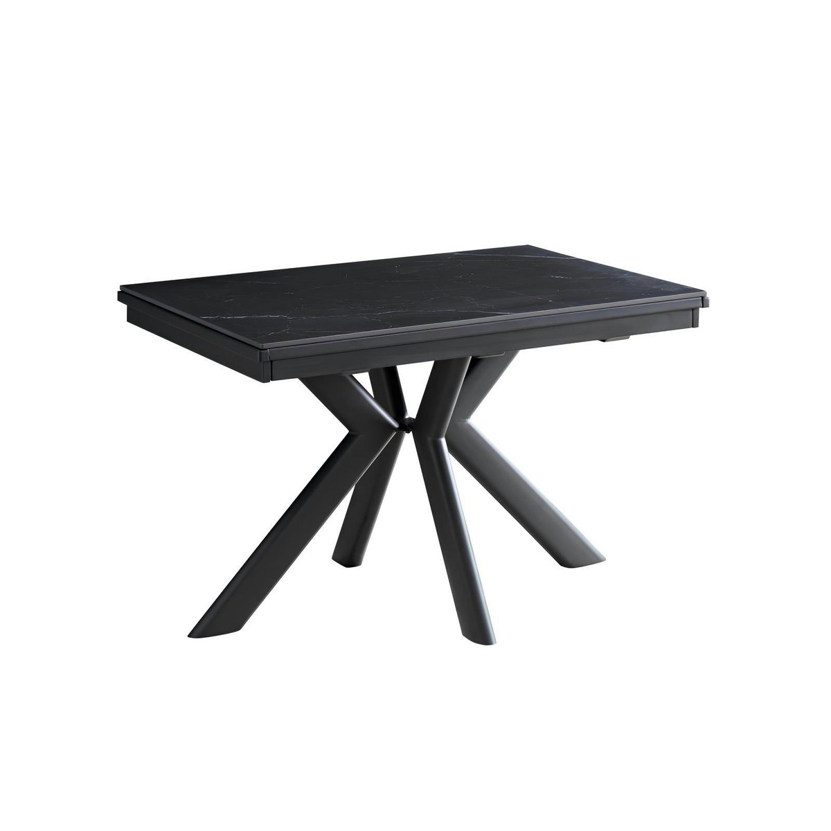 Table céramique extensible noire marbrée 120-220 cm LUGANO noir, PIER IMPORT