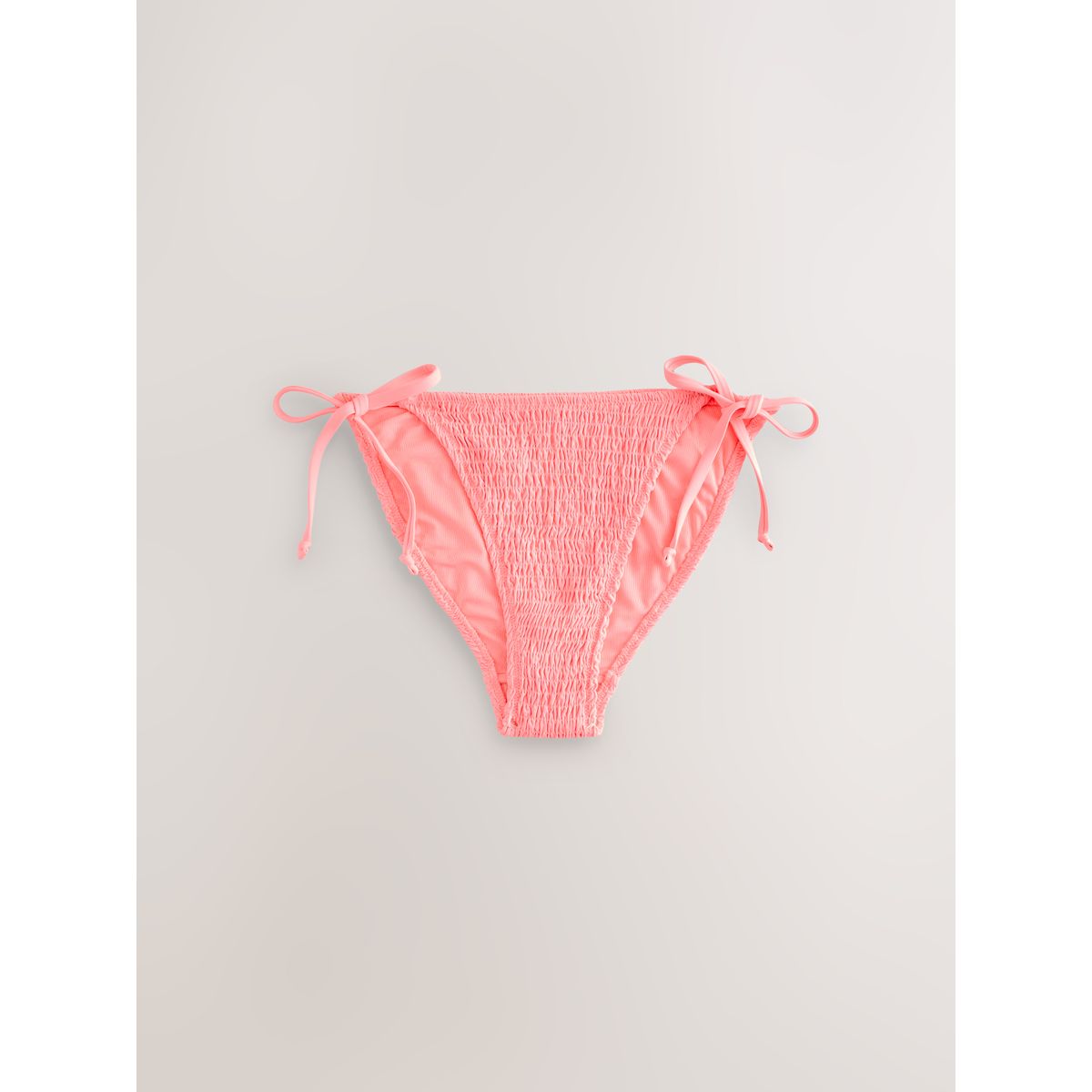 Bas de bikini froncé à nouer, lot 2 corail fluo/vert citron fluo, NEXT