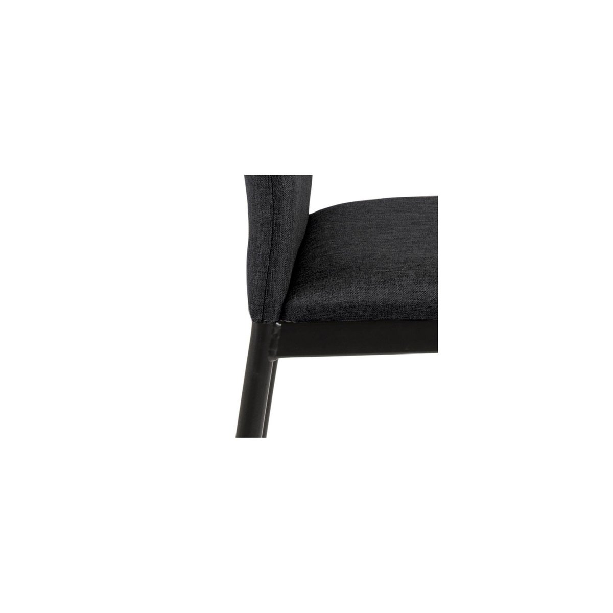Tabourets de bar en métal et tissu gris (lot de 2) - FAUST noir, HELLIN, DEPUIS 1862