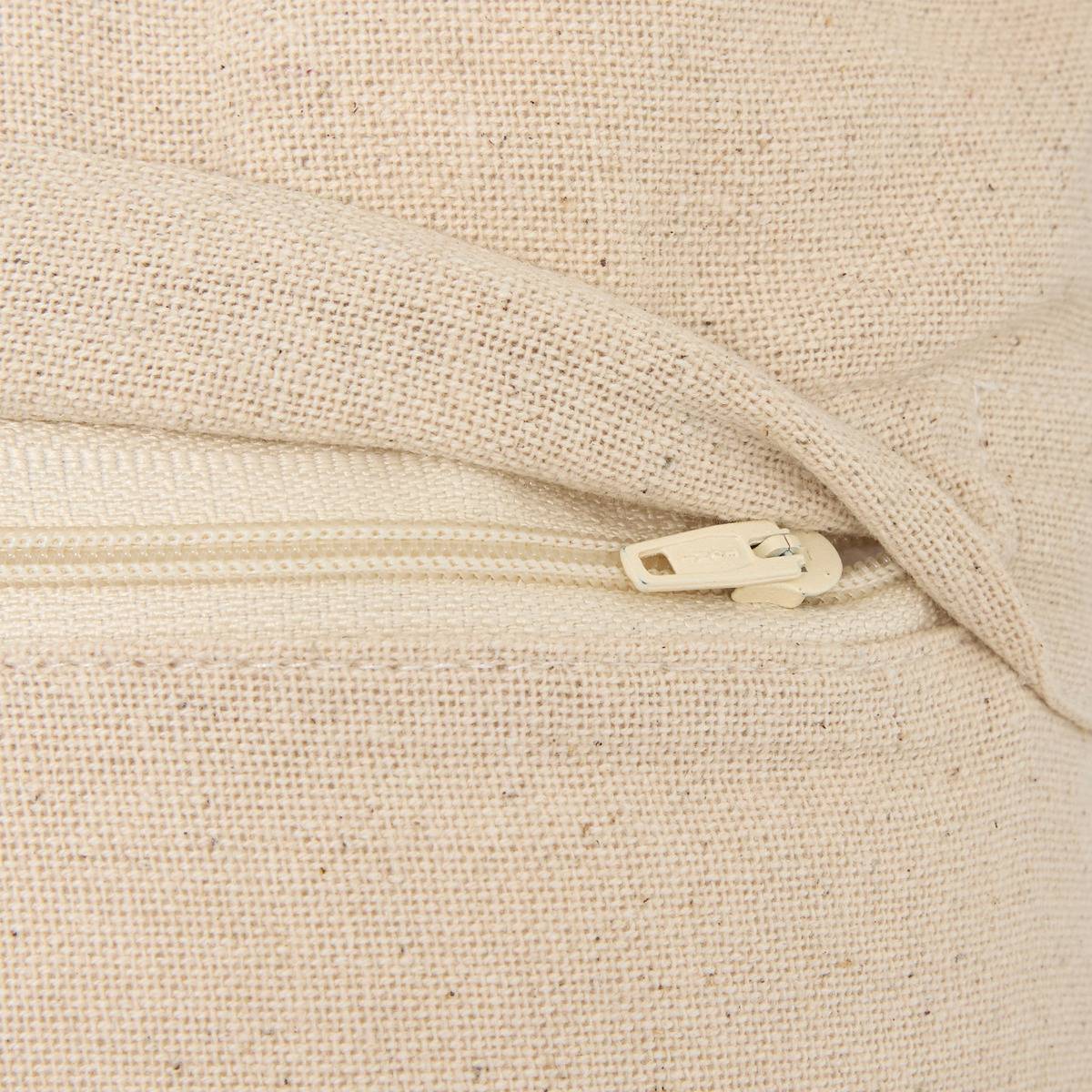 Coussin déhoussable en coton OCEANIA beige, ATMOSPHERA