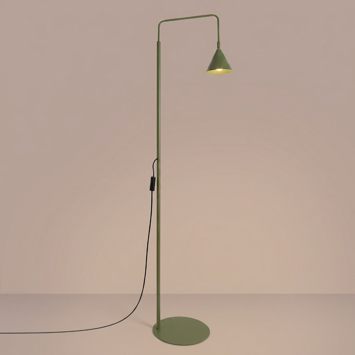 Lampadaire Vert Olive E14 1 NOX vert olive, EDEN