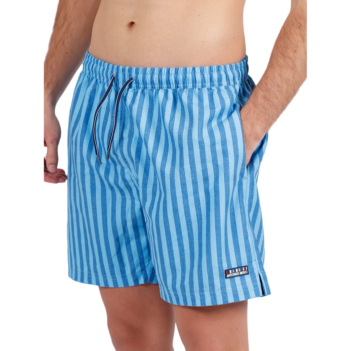 Short de bain Stripes Antonio Miro bleu bleu, ADMAS