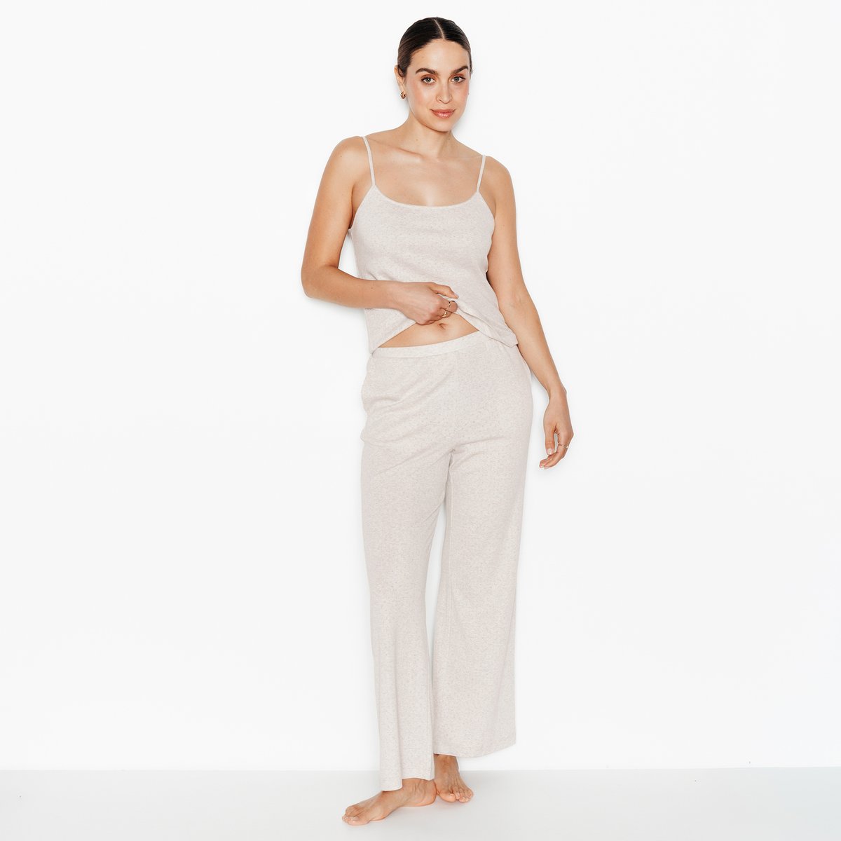 Pantalon pyjama HABYBIS beige, ROUGEGORGE LINGERIE