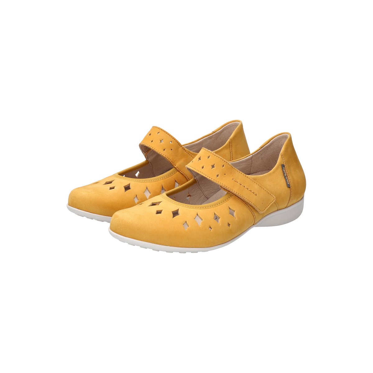 Ballerines en cuir FIONA PERF ocre p5138617, MEPHISTO