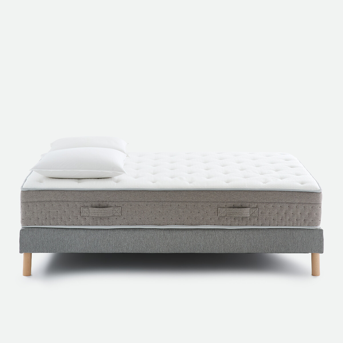 Ensemble matelas 1362 ressorts ensachés, soutien ferme, accueil enveloppant gris, LA REDOUTE INTERIEURS
