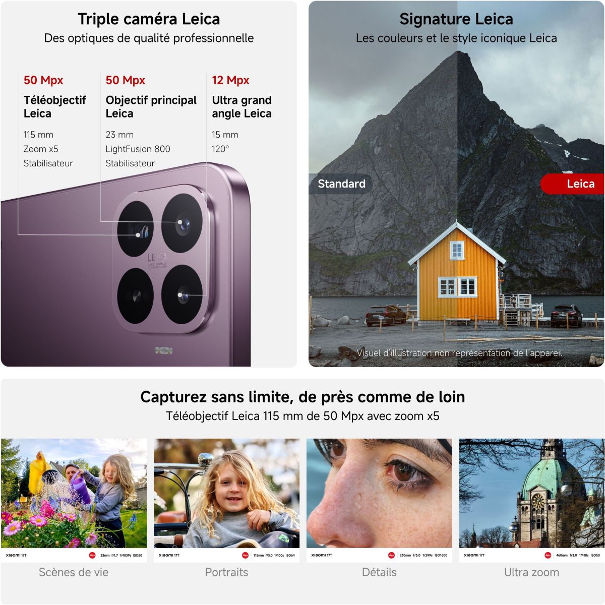 Smartphone 17T conçu avec Leica 5G 256Go Bleu couleur unique, XIAOMI