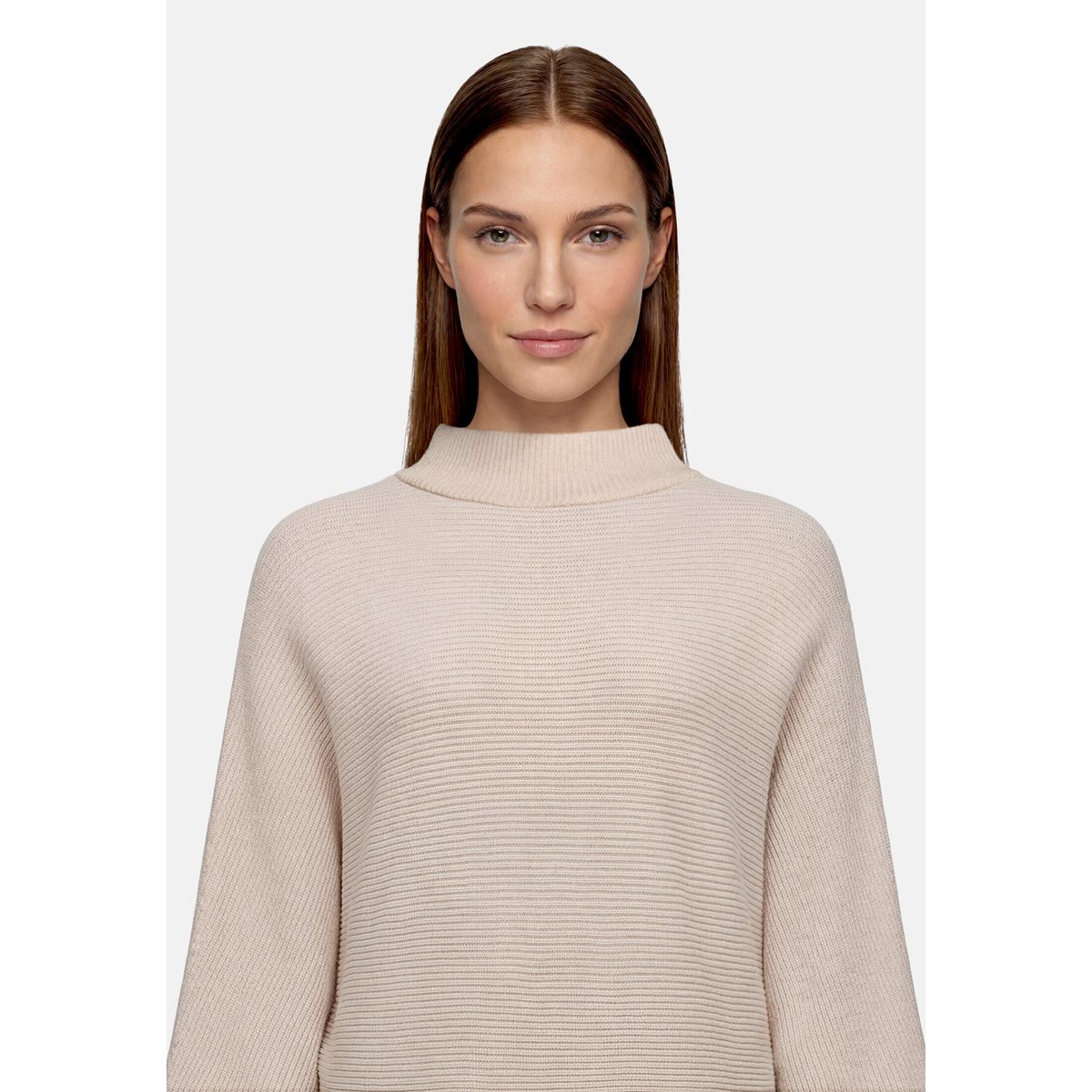 Pull-over en maille à manches chauve-souris light beige melange, BETTY BARCLAY