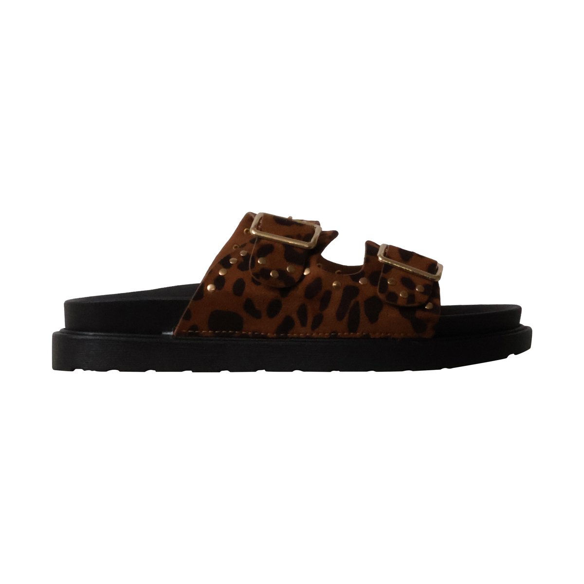 Mules Plates à Enfiler Paris leopard, ENZA NUCCI