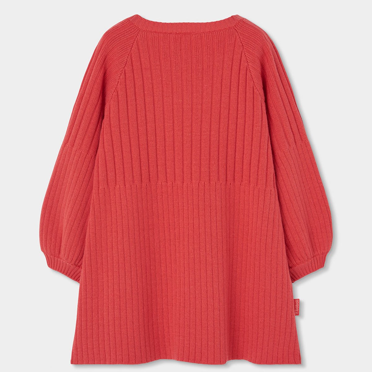 Robe bébé en maille avec fleurs rouge, BOBOLI