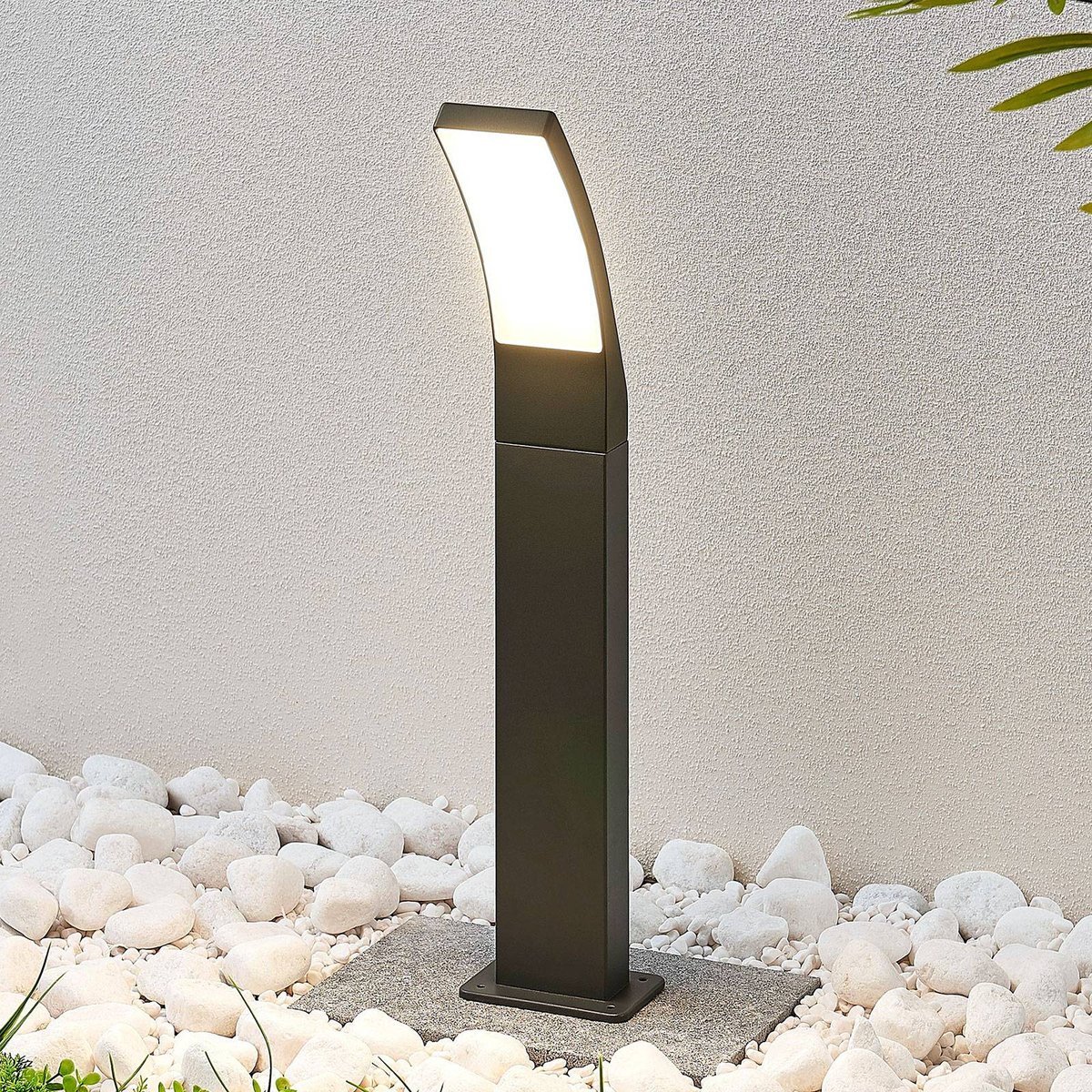 Luminaire extérieur en aluminium moderneLED anthracite (ral 7016), blanc opale, LINDBY