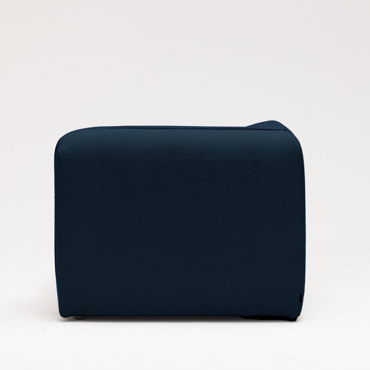 Angle réversible pour canapé modulable en tissu bouclette- NOOR bleu marine, DRAWER