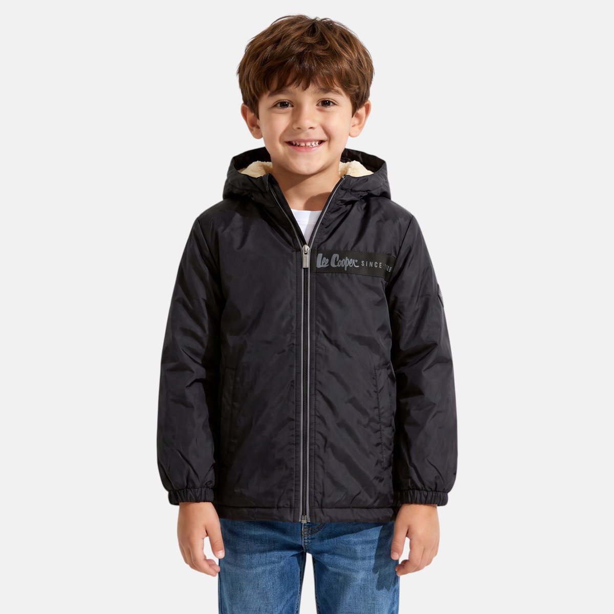 Parka matelassée zippée à capuche BLIZZARD noir, LEE COOPER