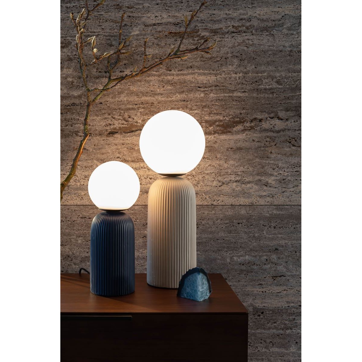 Lampe design en céramique bleu, ZUIVER