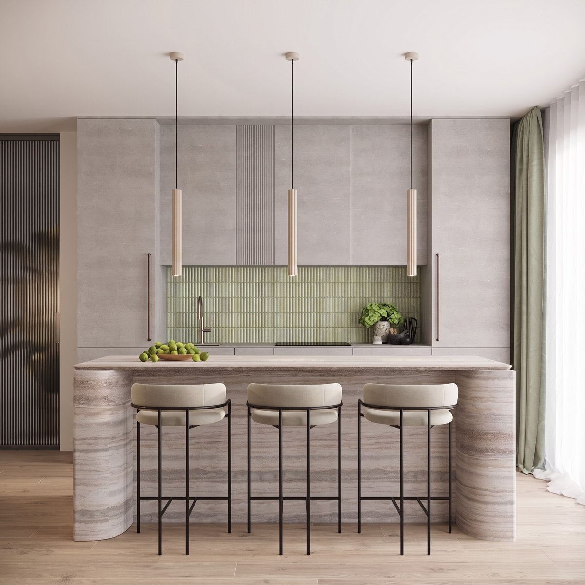 Suspension Acier Taupe G9 1 Arche taupe, EDEN