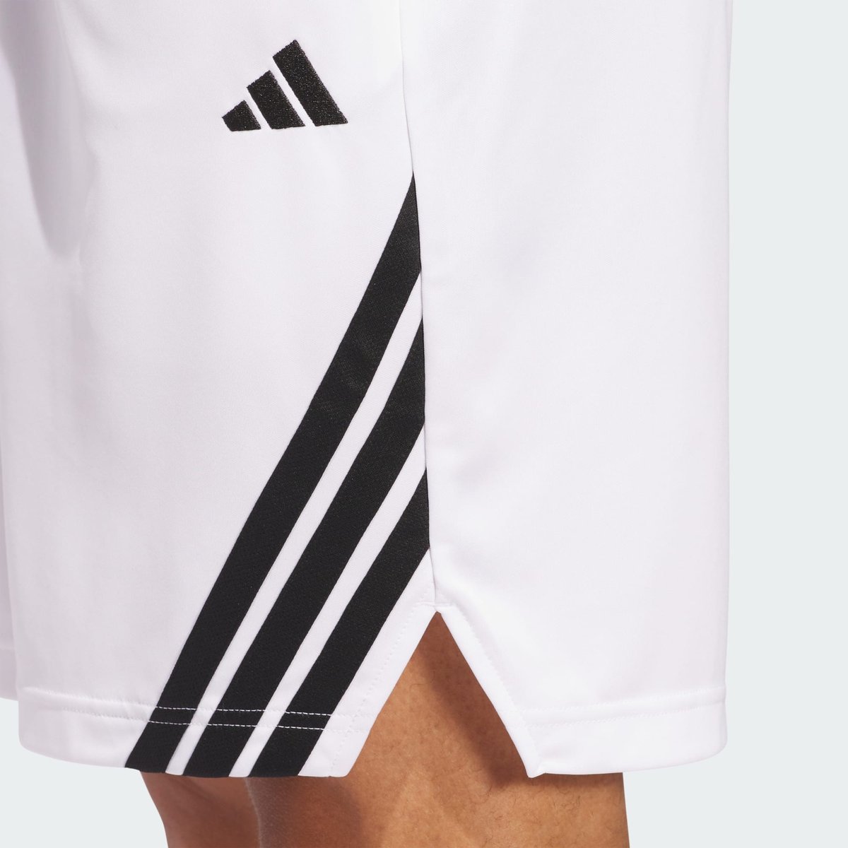 Short 3 Bandes Legends Basketball white / black, adidas Performance