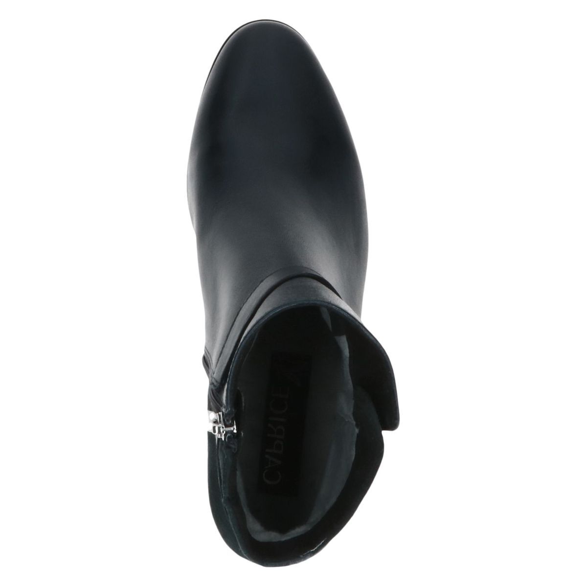 Bottine en cuir bleu blue océan combiné, CAPRICE