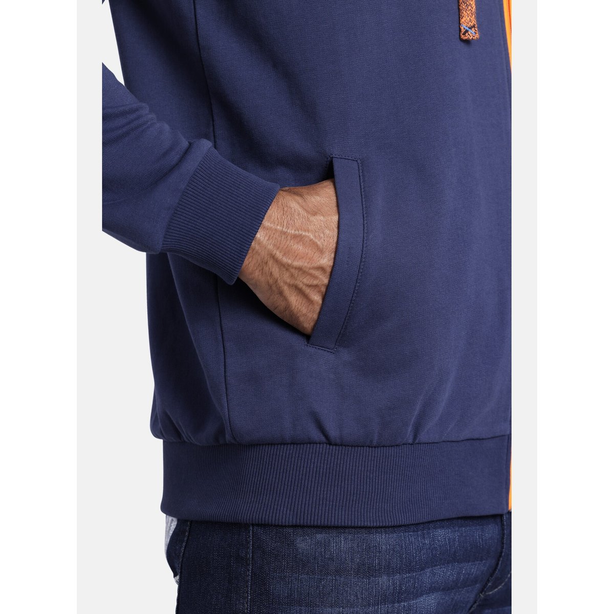 Veste en molleton RODERICH bleu foncé, JAN VANDERSTORM