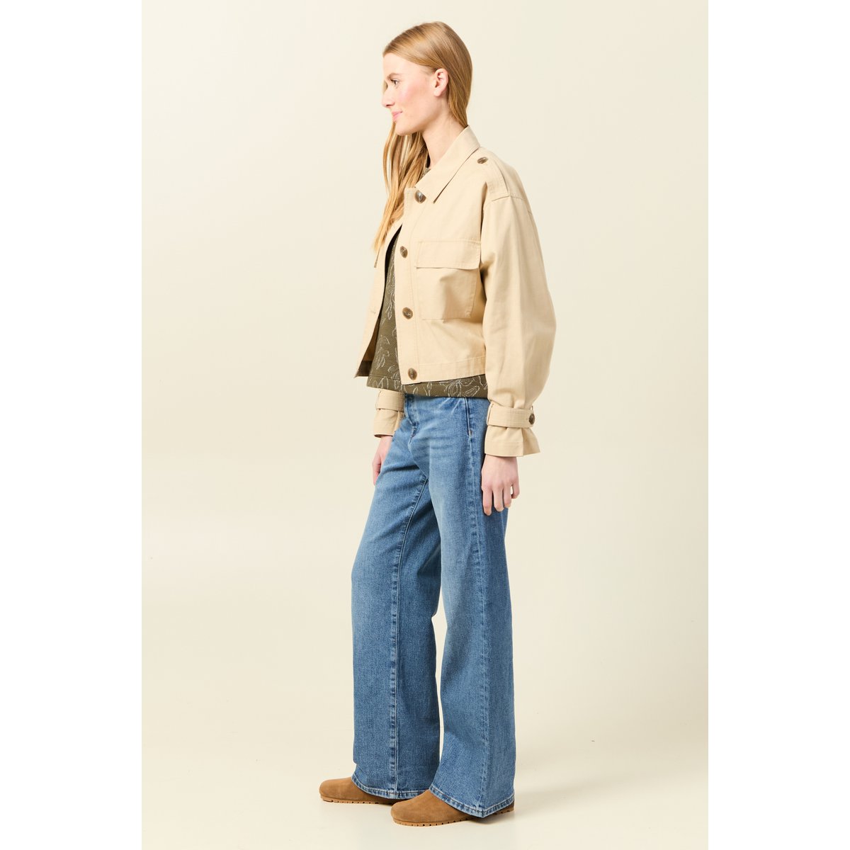 Blouson oversize beige, BONOBO