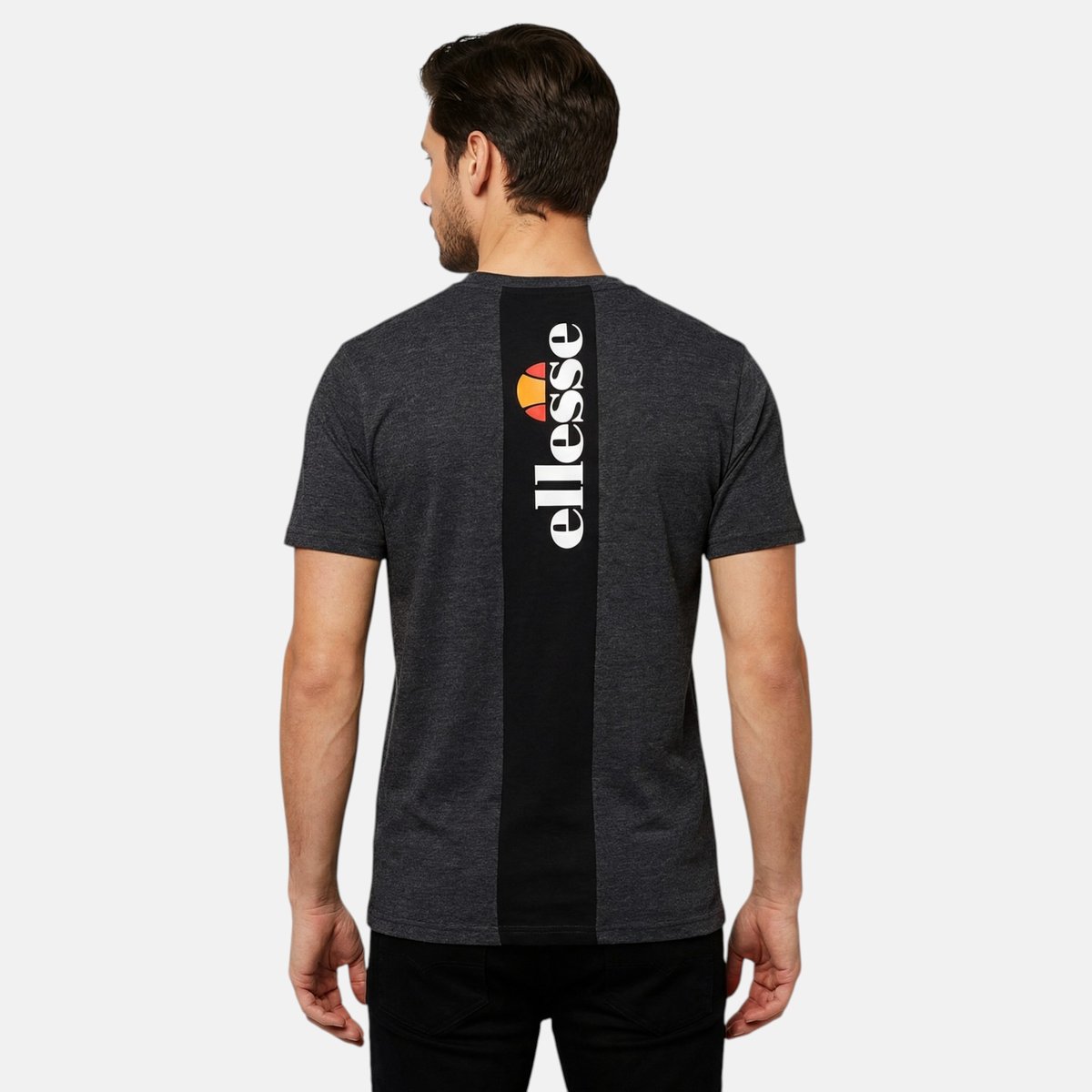 T-shirt manches courtes, col rond LOGO noir, ELLESSE