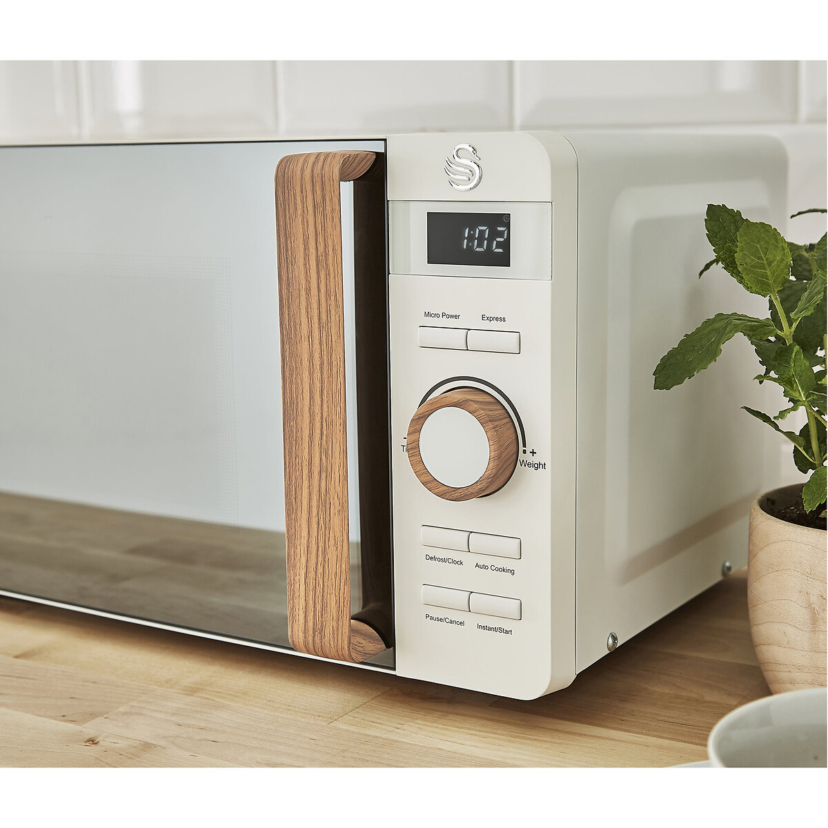 Nordic 20L Digital Microwave - SM22036L white, SWAN