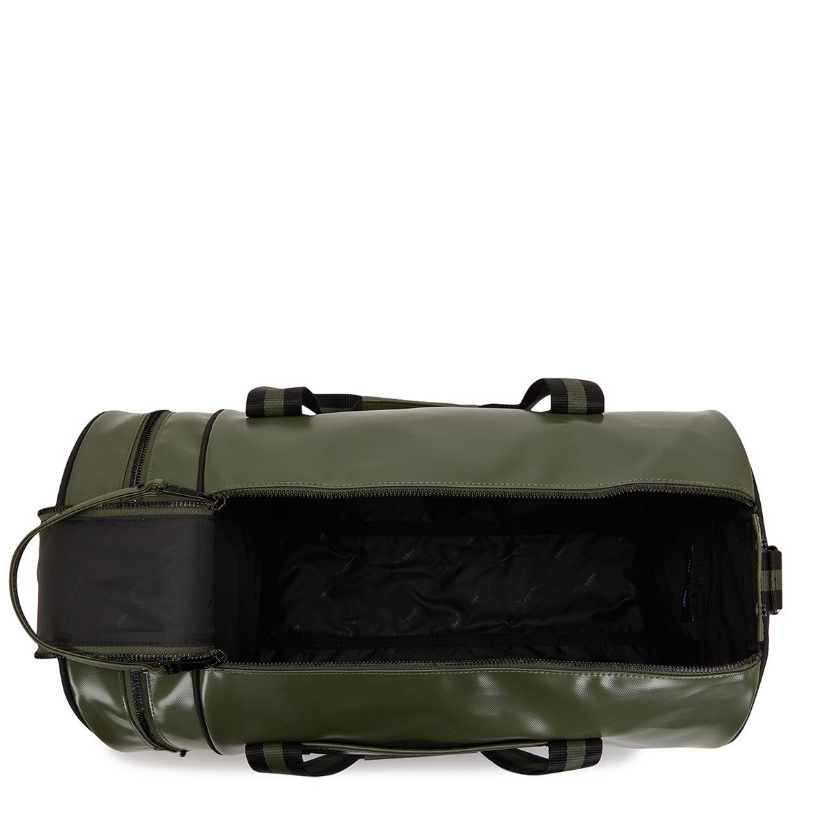 Sac de sport CLASSIC BARREL BAG laurel wreath green black, FRED PERRY