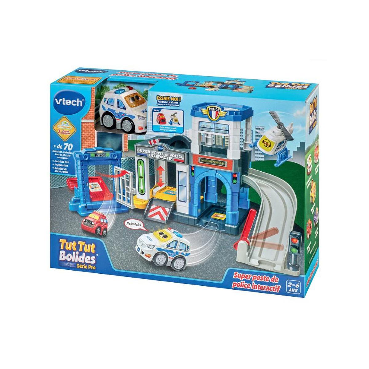 Tut tut bolides serie pro - super poste de police interactif couleur unique, VTECH