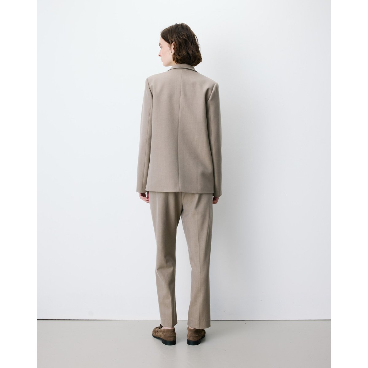 Blazer droit simple boutonnage à poches beige Alarick beige, GRACE AND MILA