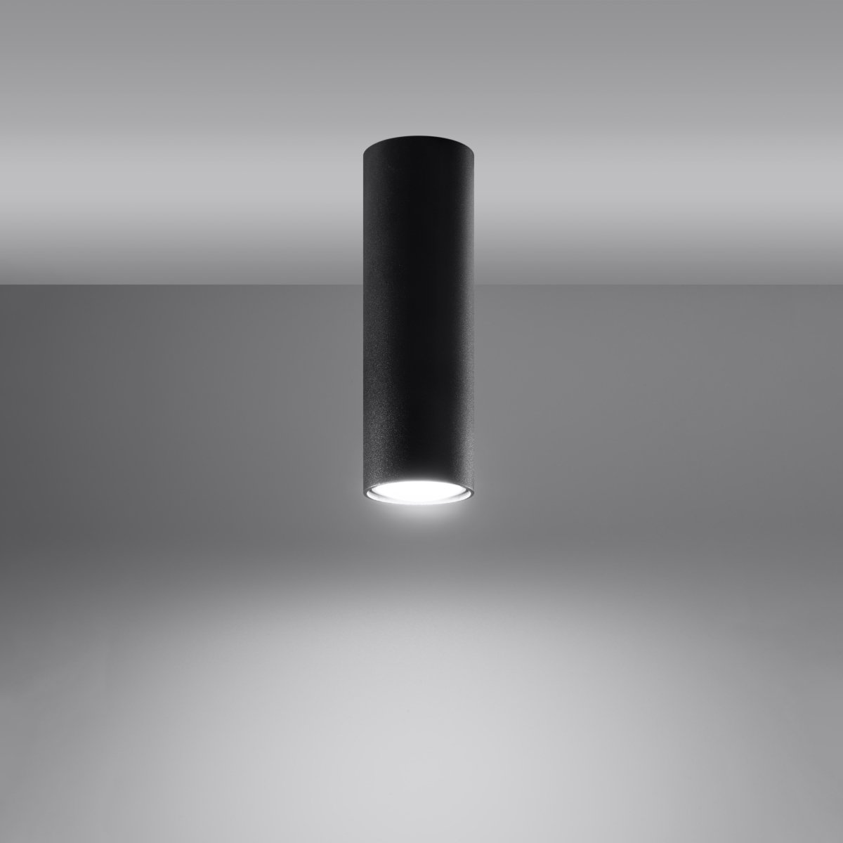 Plafonnier Acier Noir GU10 1 Lagos 20 noir, EDEN