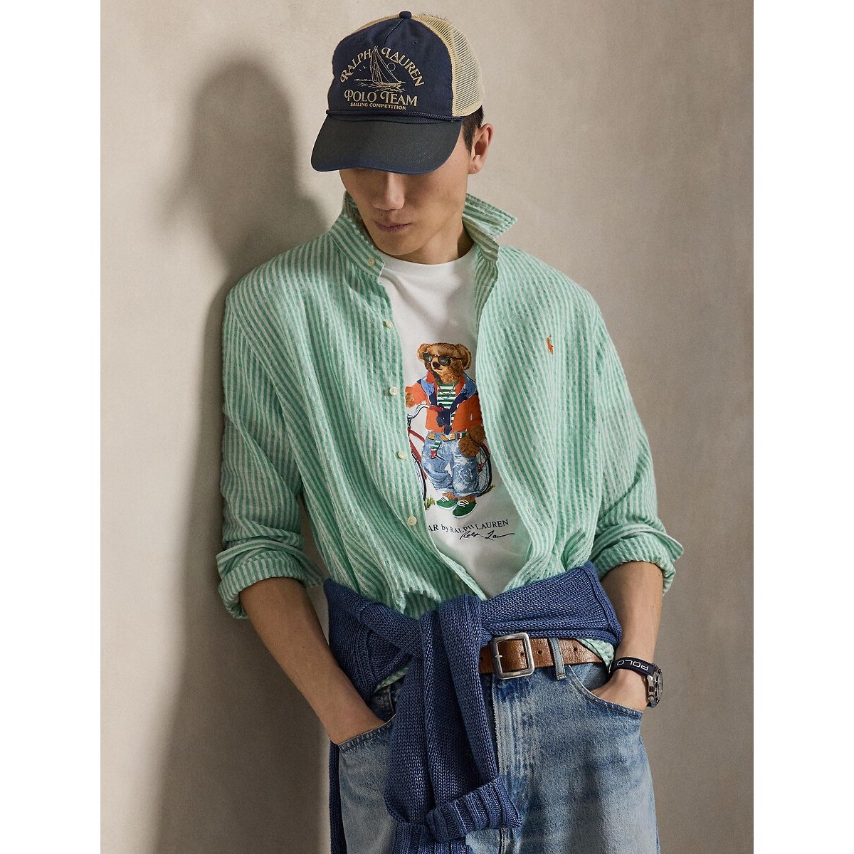 Polo Bear Custom Slim Fit T-Shirt white, POLO RALPH LAUREN