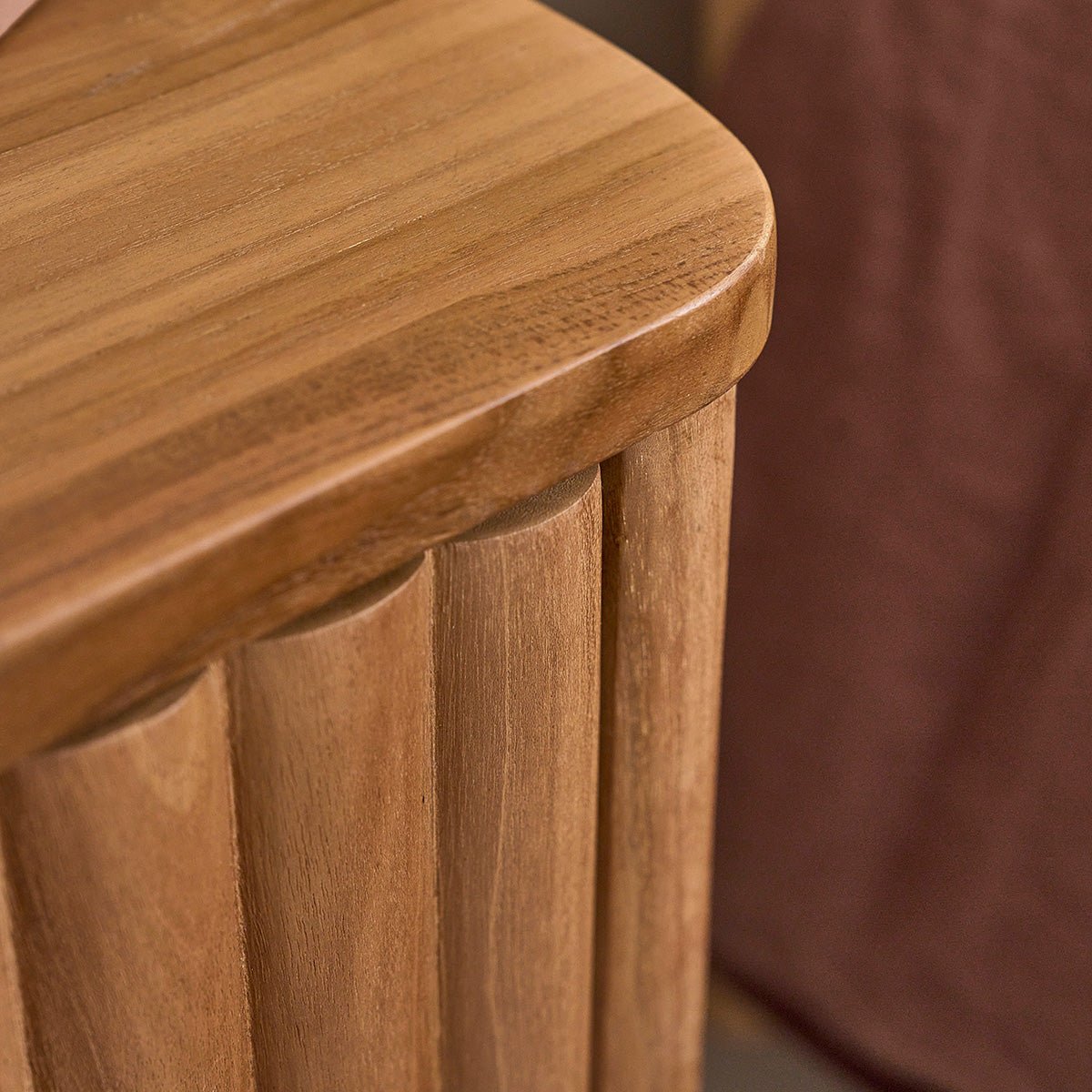 Table de chevet en teck massif suspendue 45 cm BELIZE naturel, BERAH GETAH