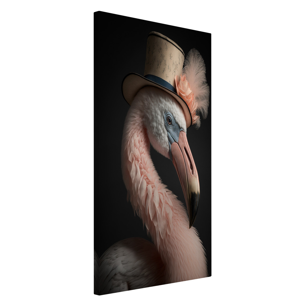 Tableau Sur Toile Portrait Flamant Rose Humanisé ANIMAUX HUMANISÉS tableaux sur toile-rose, CEANOTHE