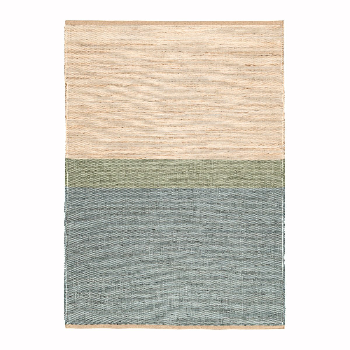 Tapis design en jute tissé main BANDOL bleu naturel, AFK LIVING