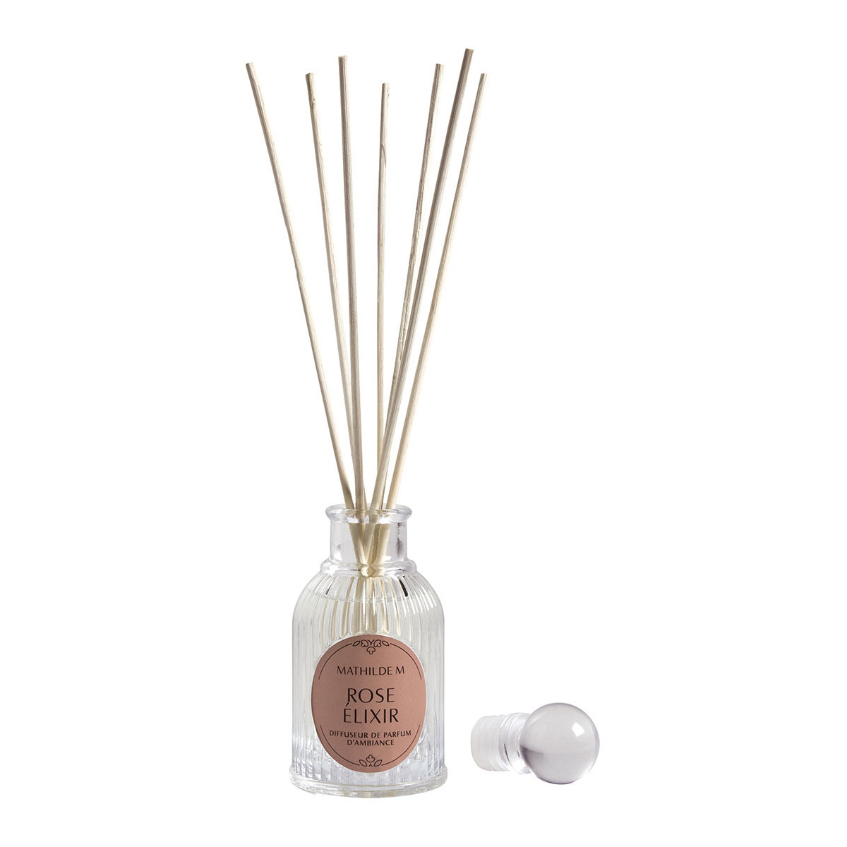 Diffuseur de parfum d'ambiance Rose Élixir transparent, MATHILDE M