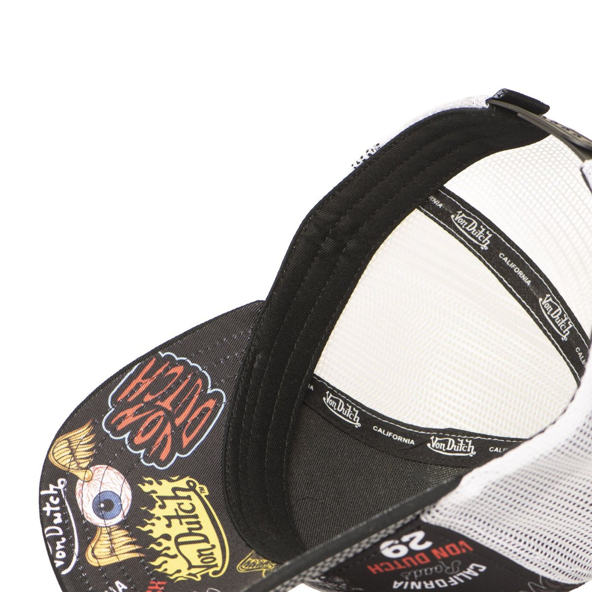 Casquette trucker SUBLI noir/blanc/rouge/orange/jaune, VON DUTCH