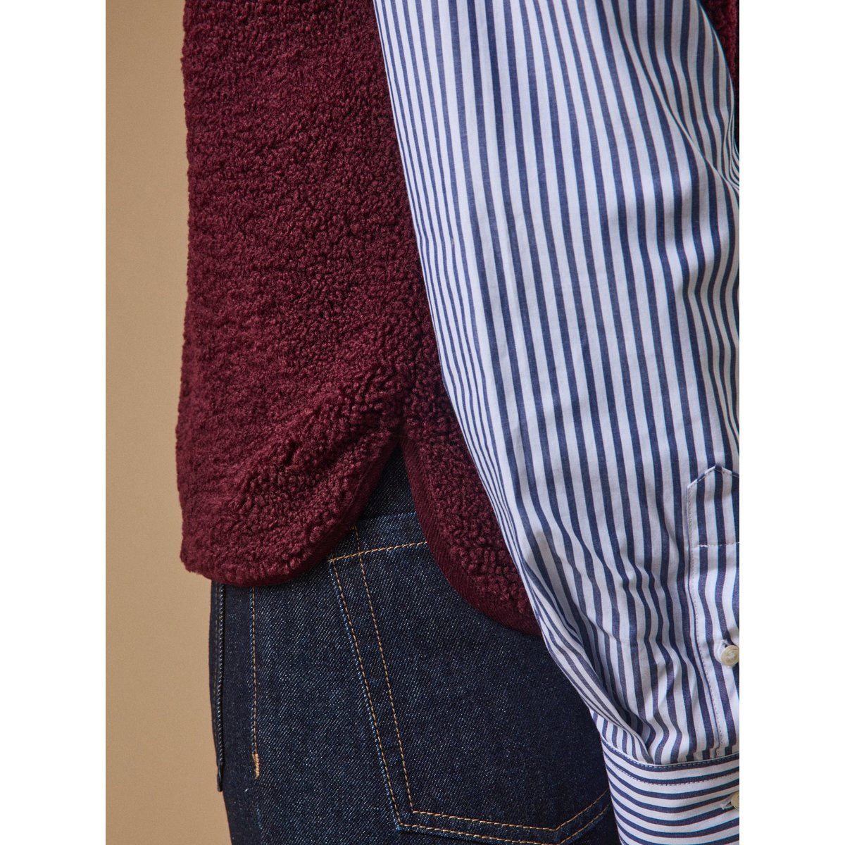 Veste sans manches en sherpa bordeaux, CYRILLUS