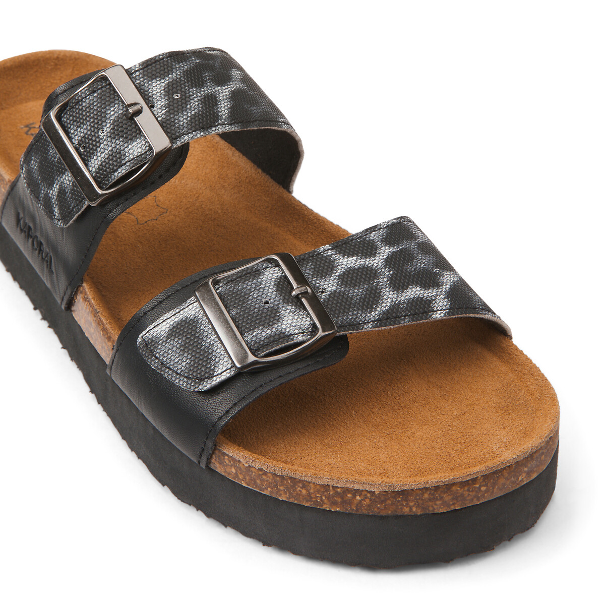 Mules confort Solinea noir, KAPORAL